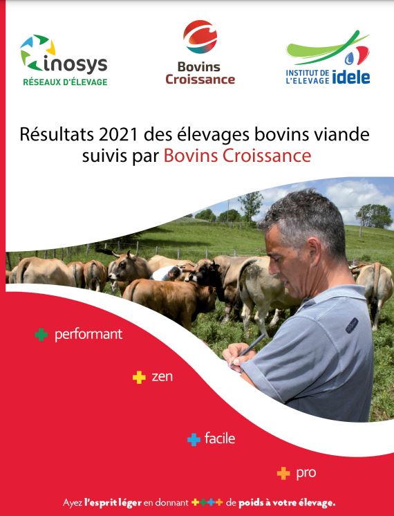 Référentiel Bovins Croissance- Résultats des élevages suivis en 2021