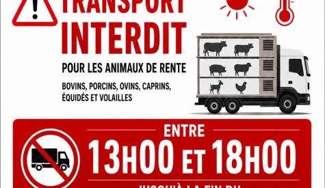 Affiche règlementation transport animaux élevage